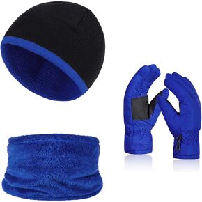 طقم قفازات شتوية للأطفال مكون من 3 قطع من KDWAVE، قبعات شتوية للأطفال قفازات منسوجة لعمر 3-12 سنة للأولاد والبنات in Kuwait