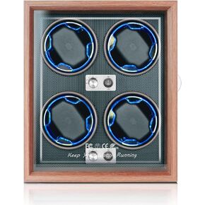 FRUCASE Watch Winder for Automatic Watches Watch Box for 4 Automatic Winder Japanese Motor with USB Cable in Kuwait