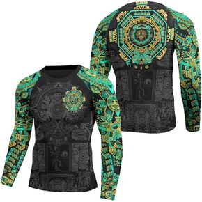 PERSONALFURY - قمصان ضغط للرجال، قمصان Jiu Jitsu Rash Guard للرجال بأكمام طويلة، قمصان رجالية للحماية من الطفح الجلدي خفيفة الوزن in Kuwait
