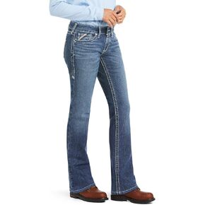 بنطلون جينز نسائي من Ariat مقاوم للهب بتصميم متوسط الارتفاع in Saudi Arabia