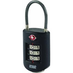 قفل كابل مينا كبير للسفر سينتري من لويس ان كلارك, أزرق, Large, قفل كابل بقرص كبير للسفر in Kuwait