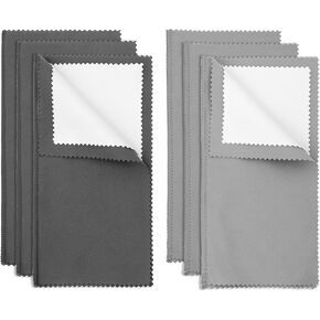 TIESOME 6 Pieces Jewelry Polishing Cloths, Silver Jewelry Cleaning Cloths, Double Sided Jewelry Polishing Cloths, for Sterling Silver, Gold, Platinum Jewelry Remove Dirt Clean Keep Shiny in Kuwait