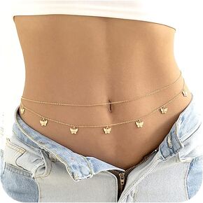 Body Chain Waist Chain for Teen Girls Gothic Body Chain Pants Belts Jewelry for Women 5 Dollar Gifts Womens Jewelry Clearance Items