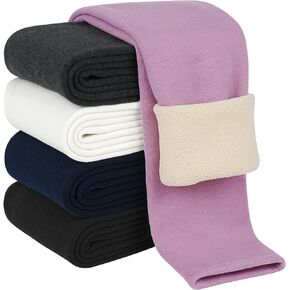 BOOPH Girls Winter Fleece Lined Leggings Thick Sherpa Tights Warm Pants 1 Pack