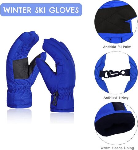 طقم قفازات شتوية للأطفال مكون من 3 قطع من KDWAVE، قبعات شتوية للأطفال قفازات منسوجة لعمر 3-12 سنة للأولاد والبنات in Kuwait