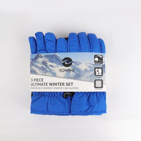 طقم قفازات شتوية للأطفال مكون من 3 قطع من KDWAVE، قبعات شتوية للأطفال قفازات منسوجة لعمر 3-12 سنة للأولاد والبنات in Kuwait
