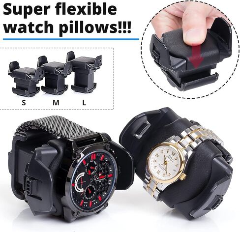 JINS&VICO Retractable Watch Pillows Watch Winder S/M/L Size 2 Pack in Saudi Arabia