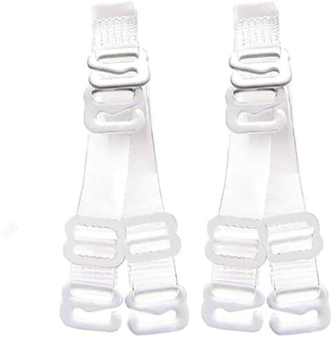 MAGORUI 4 أزواج من أشرطة حمالة الصدر الشفافة غير المرئية الناعمة غير المرئية غير القابلة للانزلاق بطول قابل للتعديل أشرطة حمالة الصدر البديلة للنساء بدون حمالات 1.2 سم in Kuwait