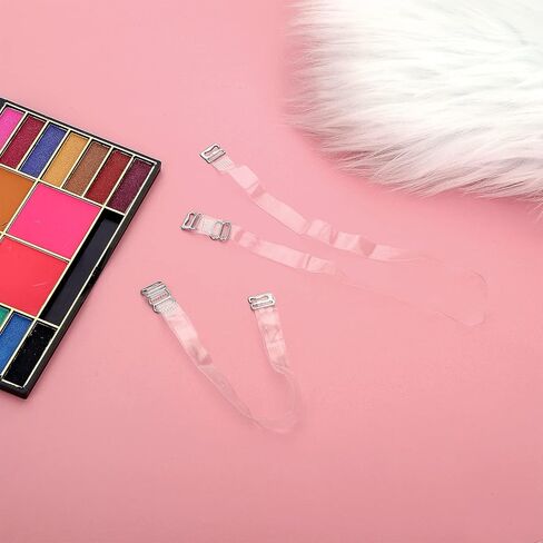 MAGORUI 4 أزواج من أشرطة حمالة الصدر الشفافة غير المرئية الناعمة غير المرئية غير القابلة للانزلاق بطول قابل للتعديل أشرطة حمالة الصدر البديلة للنساء بدون حمالات 1.2 سم in Kuwait