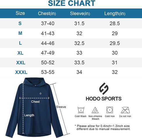 HODOSPORTS رجل UPF 50+ طفح الحرس طويل الأكمام قمصان السباحة الشمس حماية هوديي قميص الأشعة فوق البنفسجية SPF سريعة الجافة تي شيرت in Saudi Arabia