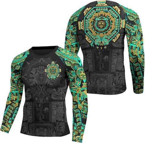 PERSONALFURY - قمصان ضغط للرجال، قمصان Jiu Jitsu Rash Guard للرجال بأكمام طويلة، قمصان رجالية للحماية من الطفح الجلدي خفيفة الوزن in Kuwait