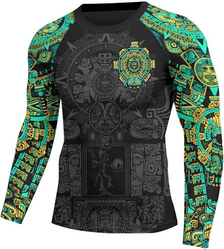 PERSONALFURY - قمصان ضغط للرجال، قمصان Jiu Jitsu Rash Guard للرجال بأكمام طويلة، قمصان رجالية للحماية من الطفح الجلدي خفيفة الوزن in Kuwait
