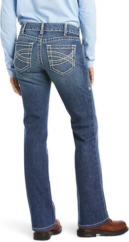 بنطلون جينز نسائي من Ariat مقاوم للهب بتصميم متوسط الارتفاع in Saudi Arabia