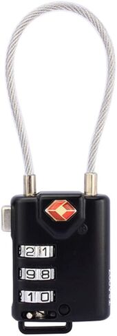 أقفال YongXiangPeng Customs LockLuggage، أقفال مكونة من 3 أرقام وأقفال أرقام أمان من سبائك الزنك للأمتعة وحقائب السفر وحقيبة السفر والسياج وخزانة الصالة الرياضية (أسود) in Kuwait