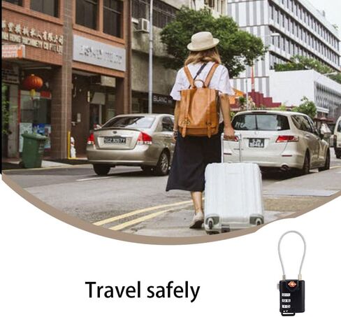 أقفال YongXiangPeng Customs LockLuggage، أقفال مكونة من 3 أرقام وأقفال أرقام أمان من سبائك الزنك للأمتعة وحقائب السفر وحقيبة السفر والسياج وخزانة الصالة الرياضية (أسود) in Kuwait