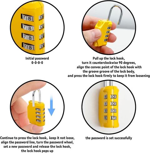 6 قطع قفل الأمتعة قفل مجمع قفل جمركي بسحاب حقيبة تروللي لصالة الألعاب الرياضية قفل حقيبة السفر حقيبة السكك الحديدية عالية السرعة قفل الأمتعة للطيران الأوروبي in Kuwait