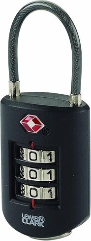 قفل كابل مينا كبير للسفر سينتري من لويس ان كلارك, أزرق, Large, قفل كابل بقرص كبير للسفر in Kuwait