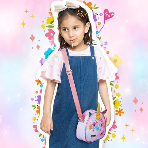 Unineovo Unicorn Gifts for Girls, Unicorn Kids Purse for Little Girls,Toddlers Mini Purse for Girls Crossbody Bag in Kuwait
