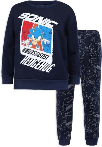 Sega Sonic the Hedgehog Boys 2 Piece Sweatshirt and Pant Sets for Toddlers and Little Kids – Navy in Saudi Arabia