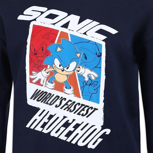Sega Sonic the Hedgehog Boys 2 Piece Sweatshirt and Pant Sets for Toddlers and Little Kids – Navy in Saudi Arabia