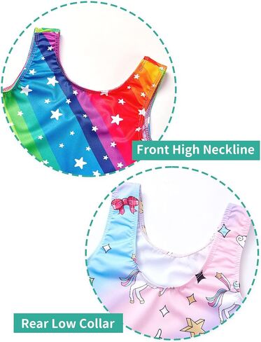 Nymphperi 2 Pack الجمباز ثياب للفتيات لطيف Biketards مع شورت أطفال بلا أكمام Unitard الرقص ملابس رياضية in Saudi Arabia