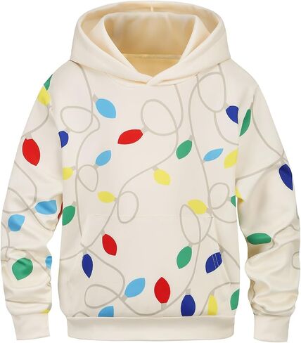 Colorful House Boys Girls Ugly Christmas Sweater Hoodies Xmas Sweatshirt Costume 3D Print Clothes in Kuwait