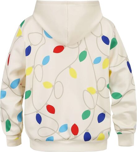 Colorful House Boys Girls Ugly Christmas Sweater Hoodies Xmas Sweatshirt Costume 3D Print Clothes in Kuwait