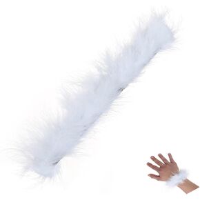 Feather Furry Ostrich Hair Slap Bracelet for Women Girl Teen Girlfriend Snap Patting Circle Wristband Cuff Sleeves Bangle Multicolor Wrist Jewelry Birthday Gift