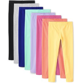 The Children's Place Girls' Solid Leggings 8-Pack, French Rose Multi Color, Small (5/6) in Saudi Arabia