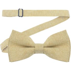 Luckyvestir Bow Ties for Men, Pre-Tied Bowtie Adjustable Solid Color Bow Tie for Men