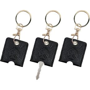 KRSURERICHER Soft Leather Key Sleeve, Key Covers, 3pcs Keychain Key Fod Protector for Broken Keys Car Keys