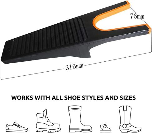 مزيل احذية بوت كاوبوي من بوت جاك، اداة ازالة الاحذية بمقبض مطاطي مقاوم للماء ومريح لجميع الاحذية واحذية العمل كاوبوي - لون بياك، مقاس M, بياك in Kuwait