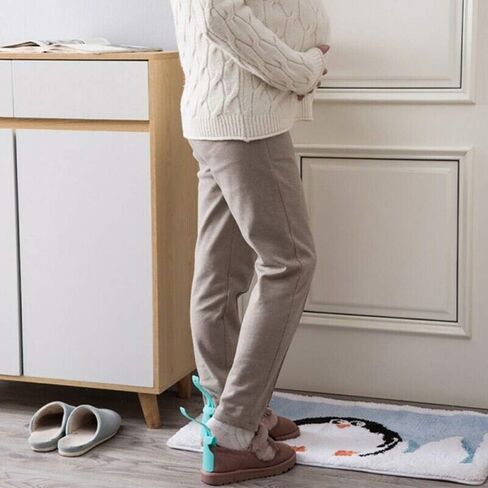 Feeke 6 Pack Lazy Shoe Helper Fits All Shoes - Portable Easy on & Off Shoes Lifting Helper - Sock Slider lifter Handled Shoe Horn for Seniors, Elderly, Disabled - As seen on TV, Green, Standard in Kuwait