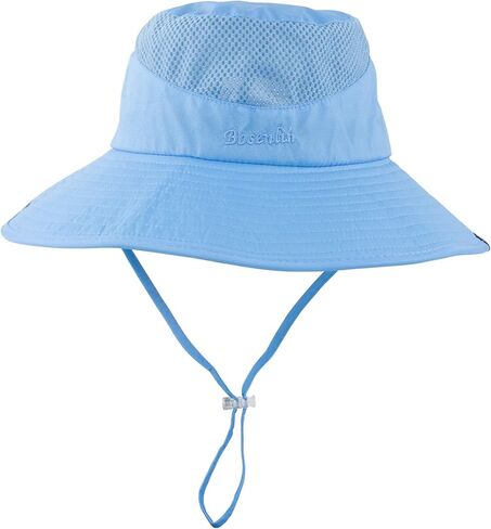 Women's Summer Sun Outdoor UV Protection Foldable Mesh Wide Brim Beach Fishing Bucket Hat in Kuwait