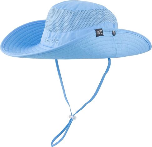 Women's Summer Sun Outdoor UV Protection Foldable Mesh Wide Brim Beach Fishing Bucket Hat in Kuwait