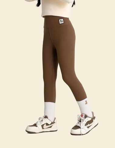 BINIDUCKLING Girls Fleece Lined Leggings Warm Thermal Kids Yoga Pants 4-13 Years in Kuwait