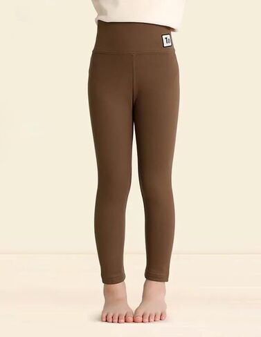 BINIDUCKLING Girls Fleece Lined Leggings Warm Thermal Kids Yoga Pants 4-13 Years in Kuwait