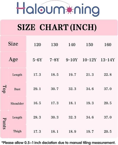 Haloumoning الفتيات 2 قطعة وتتسابق الاطفال طويلة الأكمام Crewneck سترة الرباط واسعة الساق السراويل الطويلة Sweatsuits مجموعات 5-14T in Kuwait