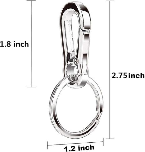 KINGFOREST 5PCS Metal Carabiner Keychain Key Clip Key Ring Key Chain Ring Holder Organizer for Car Key Finder in Saudi Arabia