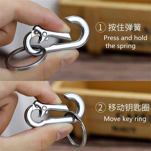 KINGFOREST 5PCS Metal Carabiner Keychain Key Clip Key Ring Key Chain Ring Holder Organizer for Car Key Finder in Saudi Arabia