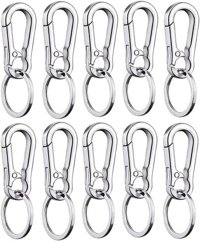 KINGFOREST 5PCS Metal Carabiner Keychain Key Clip Key Ring Key Chain Ring Holder Organizer for Car Key Finder in Saudi Arabia