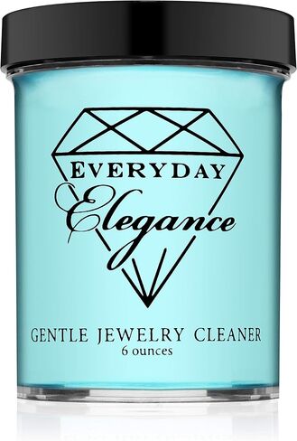 محلول سائل منظف لطيف من Everyday Elegance للمجوهرات الجميلة والأزياء | تنظيف الذهب والفضة واللؤلؤ والأحجار المسامية | جرة 6 أوقية in Kuwait