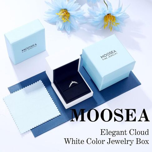 MOOSEA Moissanite Curved Wedding Band for Women, D Color VVS1 Clarity Lab Created Round Moissanite Chevron Rings for Women in Saudi Arabia