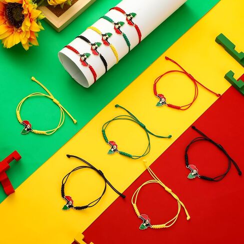 Sasylvia 20 Pcs Black History Month Party Favors Juneteenth Bracelets Black African Afro American Independence Day Party Supplies Freedom Day Goodie Bag Gifts for Adults Teens(Multicolor, Area) in Saudi Arabia