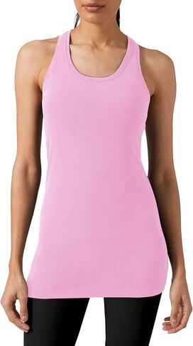 Pafnny Cotton Long Tank Tops for Women Racerback Camisoles Workout Gym Undershirt Athletic Shirts Yoga Tops 3 Packs in Saudi Arabia