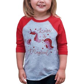 7 ate 9 Apparel Kids XOXO Happy Valentine's Day Pink Raglan