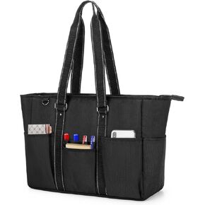 Trunab Teacher Utility Tote Bag with Multiple Pockets, Padded Compartment for 15.6" Laptop for working