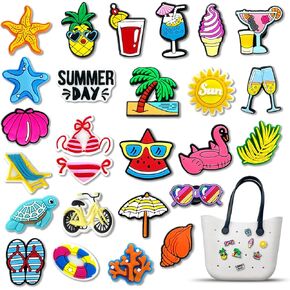 Garetheora Charms for Bogg Bag Bag Beach Tote Bag Rubber Beach Bag, Decoration Charms for Girls Women Bag Accessories