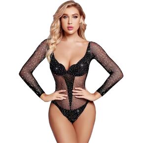 Lingerie sexy women’s lingerie bodysuit exotic naughty set for women mesh sexy Black Teddy babydoll Universal size… in Kuwait