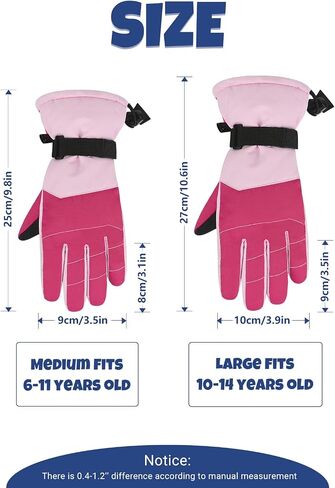 Century Star Kids Waterproof Gloves Snow Gloves Warm Winter Gloves for Kids Boys Girls Ski Gloves Sport Mittens in Kuwait